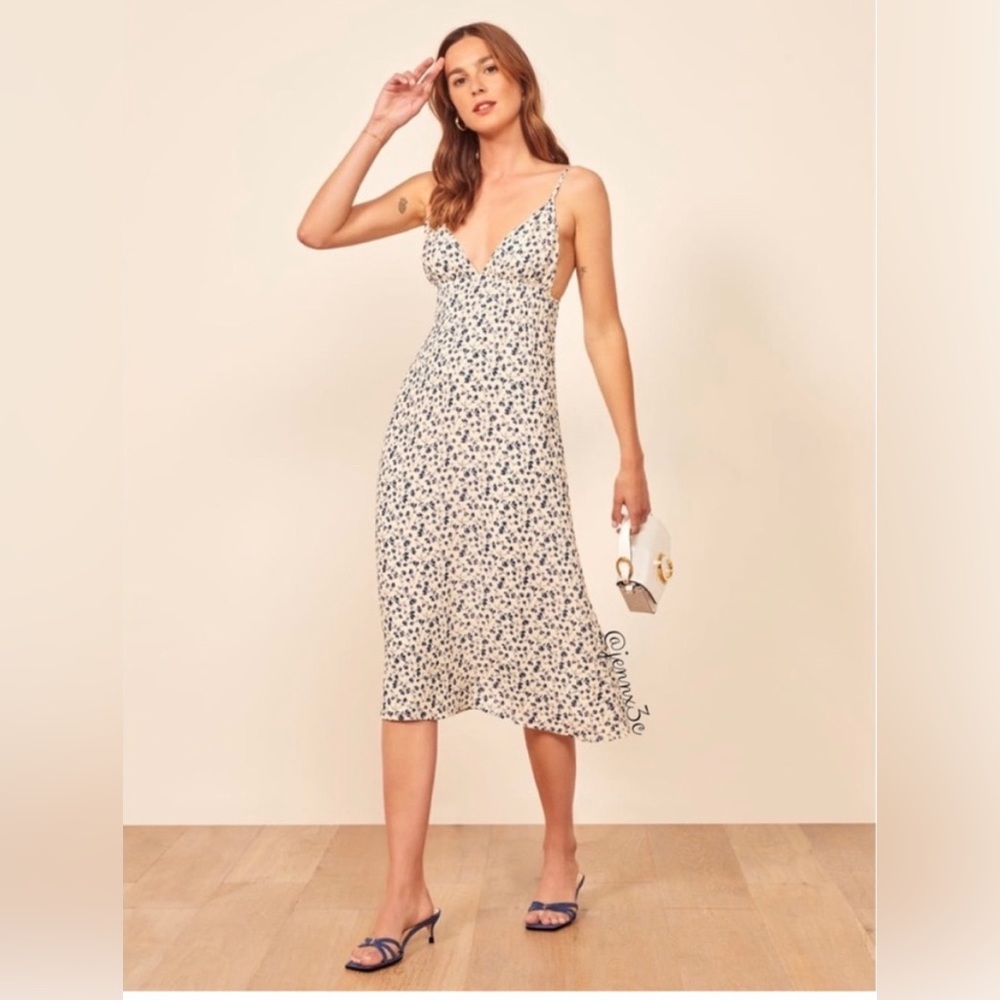 Reformation Toni dress in Mykonos